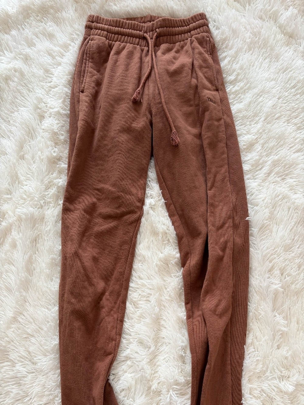 Aritzia Terry Fleece Boyfriend Sweatpant XS Terracotta color